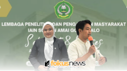 Dua mahasiswa IAIN Sultan Amai Gorontalo, Fitri Ayu Ramadhani dan Ahmad Faruq Ananda, terpilih sebagai peserta KKN Nusantara V 2025 yang akan dilaksanakan di Kulon Progo, Yogyakarta. Foto(Alkaf/Fokusnews)