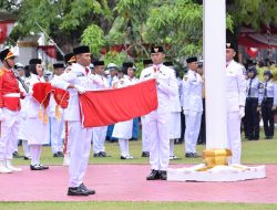Penurunan bendera HUT RI di Gorontalo berlangsung lancar