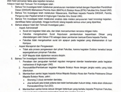 Mapala Butaiyo Nusa Dapat Rekomendasi Pembekuan  Usai Tragedi Diksar UNG