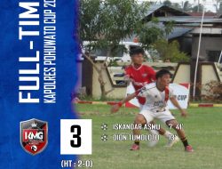 KMG FC Bantai AAILAH  FC 3:2 di Laga Kapolres Pohuwato Cup