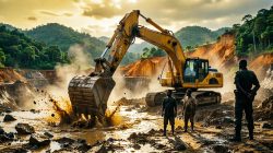 SKANDAL PETI POTABO: Excavator Mengaum, Nama Une-Darwis Mencuat, Oknum TNI Diduga Jadi Bodyguard